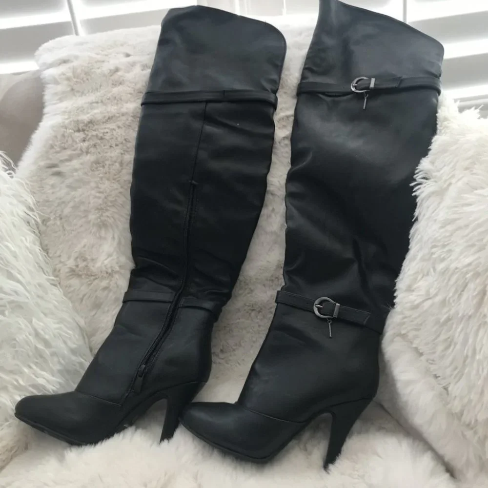 women over the knee heel boot - Picture 1 of 7